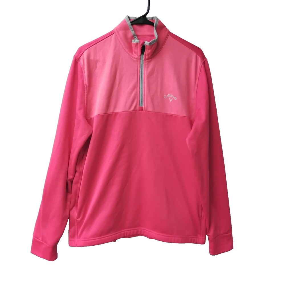 Callaway Womens 1/4 Zip Pullover Sweatshirt Size M Quarter Zip Peach Orange Golf